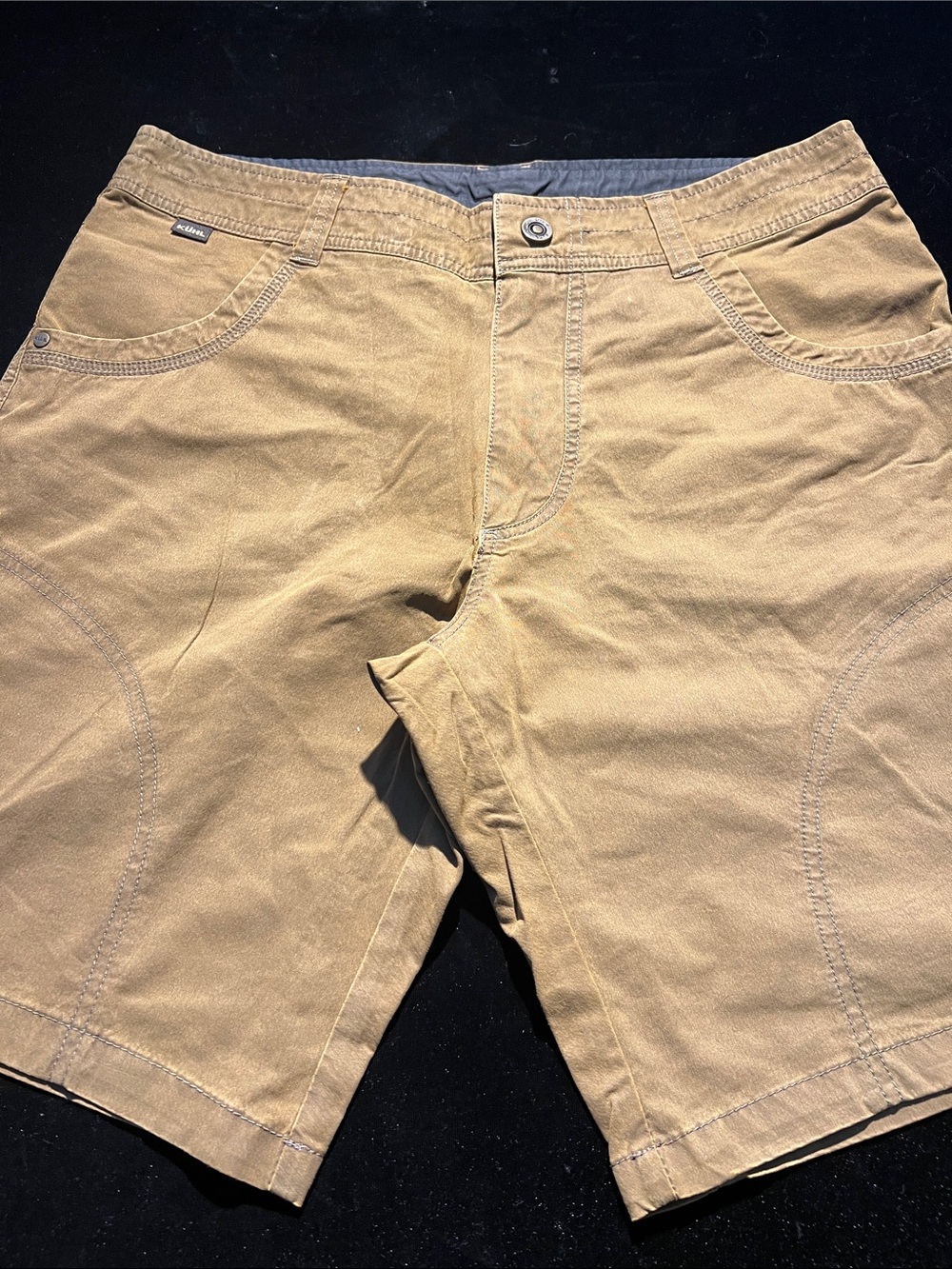 Men's KUHL Khaki Cotton Blend Casual HIKING 🥾 Shorts 🩳